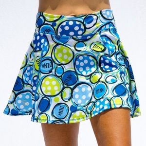 Like new Pickleball Bella Aline Skort - 4 blue dink print , polyester spandex